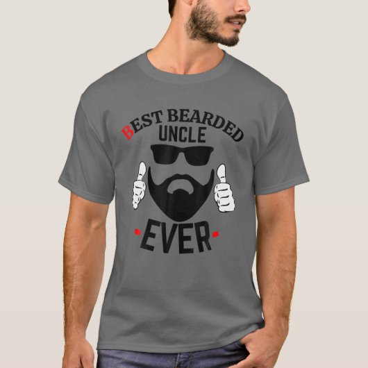 Mens Bearded Uncle Mens Beard Humor Funny Superhe Tシャツ (正面)