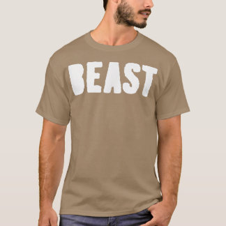 Mens BEAST Gym Fitness Workout Bodybuilding Motiva Tシャツ
