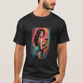 Mens Beautiful Graphic Image of Wine, Women & Song Tシャツ
