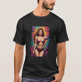Mens Beautiful Graphic Image of Wine, Women & Song Tシャツ