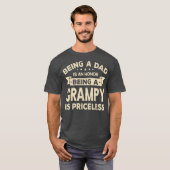Mens Being a DAD is an HONOR Being a GRAMPY is Tシャツ (正面フル)
