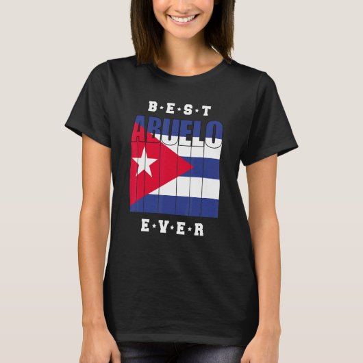 Mens Best Abuelo Ever Cuban Fathers Day Cuba Flag Tシャツ (正面)