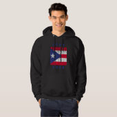 Mens Best Abuelo Ever Puerto Rico Flag Retro Puert パーカ (正面フル)