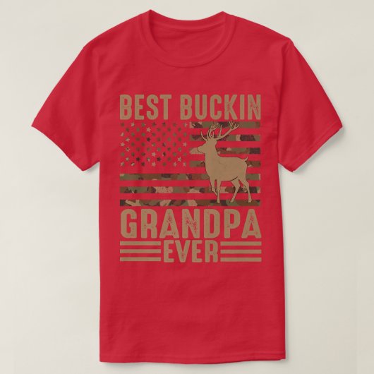 Mens Best Bucking Grandpa Ever Deer Moose Hogs Hun Tシャツ (デザイン正面)
