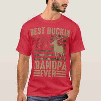 Mens Best Bucking Grandpa Ever Deer Moose Hogs Hun Tシャツ