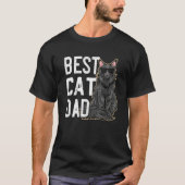 Mens   Best Cat Dad Ever   for at   of Maine Coons Tシャツ (正面)