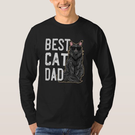 Mens   Best Cat Dad Ever   for at   of Maine Coons Tシャツ (正面)