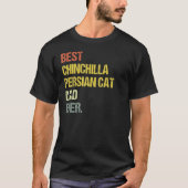 Mens Best Chinchilla Persian Cat Dad Tシャツ (正面)