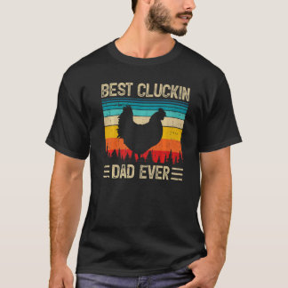 Mens  Best Cluckin Dad Ever Vintage Chicken Dad Fa Tシャツ