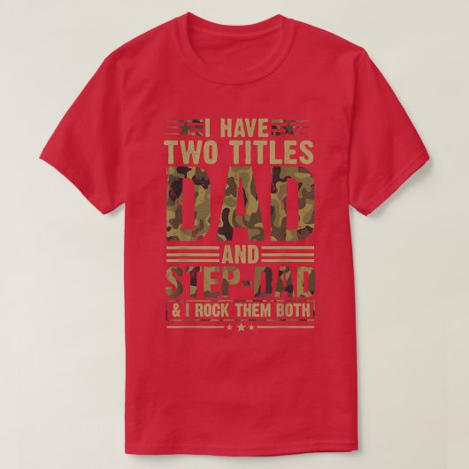 Mens Best Dad And Stepdad Cute Fathers Day Gift F Tシャツ (デザイン正面)