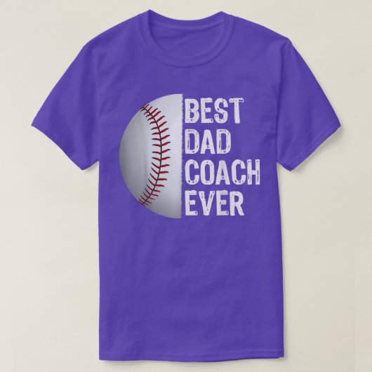 Mens Best Dad Baseball Coach Ever Funny Sport Love Tシャツ (デザイン正面)