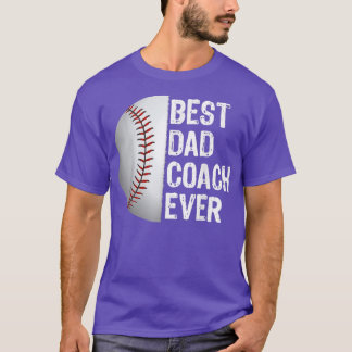 Mens Best Dad Baseball Coach Ever Funny Sport Love Tシャツ