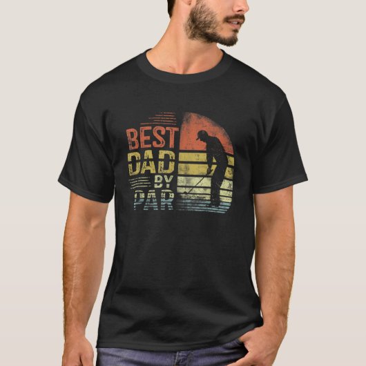Mens Best Dad By Par Daddy Father's Day Golf Golf Tシャツ (正面)