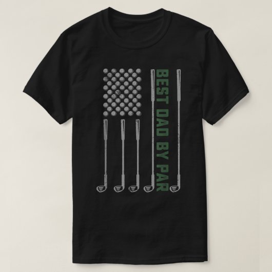 Mens Best Dad By Par Daddy Gifts Golf Lover Golfer Tシャツ (デザイン正面)