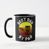 Mens Best Dad By Par Funny Disc Golf Frisbee マグカップ (左)