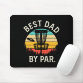 Mens Best Dad By Par Funny Disc Golf Gift Father's マウスパッド (マウス)