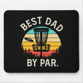 Mens Best Dad By Par Funny Disc Golf Gift Father's マウスパッド