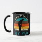Mens Best Dad By Par Funny Golf Gift For Men マグカップ (左)