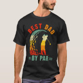 Mens Best Dad By Par  Golf Daddy Fathers Day US Fl Tシャツ (正面)