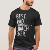 Mens Best Dad Coach Ever Baseball Patriotic For Fa Tシャツ (正面)
