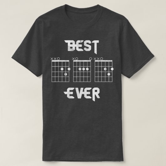 Mens Best Dad Ever Guitar Funny Guitarist Musician Tシャツ (デザイン正面)