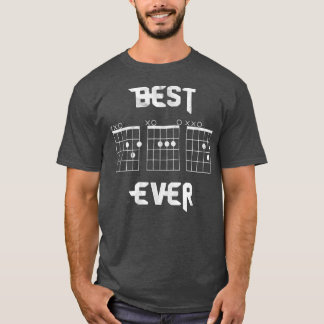 Mens Best Dad Ever Guitar Funny Guitarist Musician Tシャツ