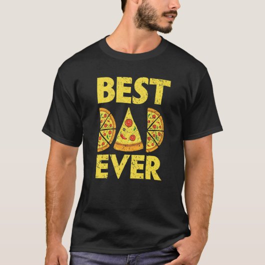 Mens Best Dad Ever Pizza  Italian Food Pizza Eater Tシャツ (正面)