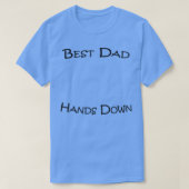 Mens Best Dad Hands Down Craft  Hand Prints  Tシャツ (デザイン正面)