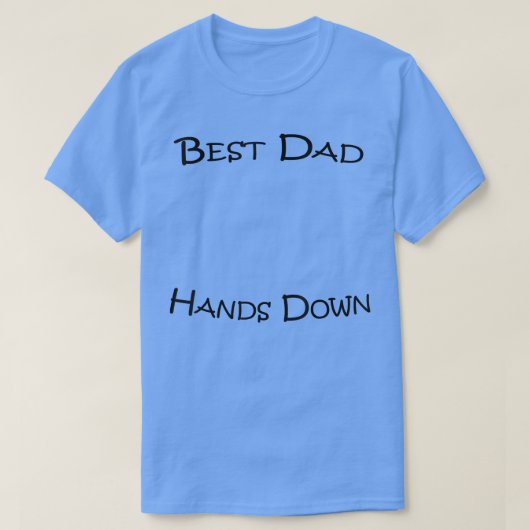 Mens Best Dad Hands Down Craft  Hand Prints  Tシャツ (デザイン正面)