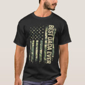 Mens Best Dada Ever Camo American Flag Father's Da Tシャツ (正面)