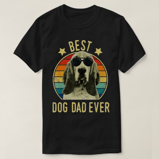 Mens Best Dog Dad Ever Basset Hound Father's Day G Tシャツ (デザイン正面)