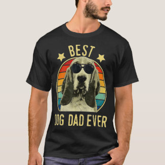 Mens Best Dog Dad Ever Basset Hound Father's Day G Tシャツ