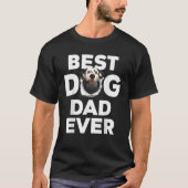 Mens Best Dog Dad Ever Dalmatian Tシャツ (正面)