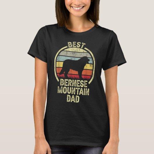 Mens Best Dog Father Dad Fathers Day Berner Bernes Tシャツ (正面)