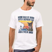 Mens Best Dutch Shepherd Dad Ever Funny Dog Lover Tシャツ (正面)