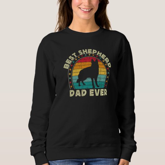Mens Best German Shepherd Dad For Men Shepherd GSP スウェットシャツ (正面)