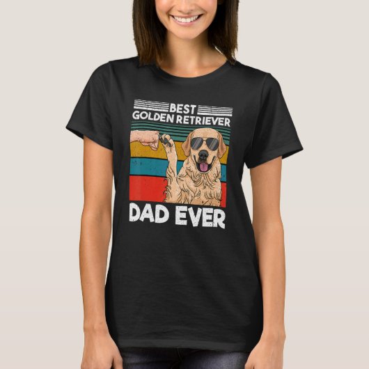 Mens Best Golden Retriever Dad Ever Bester Dog Dad Tシャツ (正面)