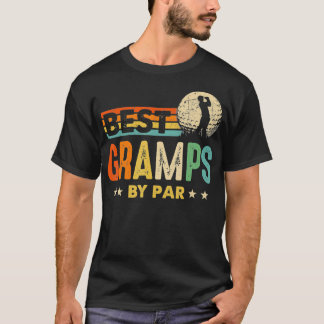 Mens Best Gramps By Par Men Golf Lover Vintage Dec Tシャツ