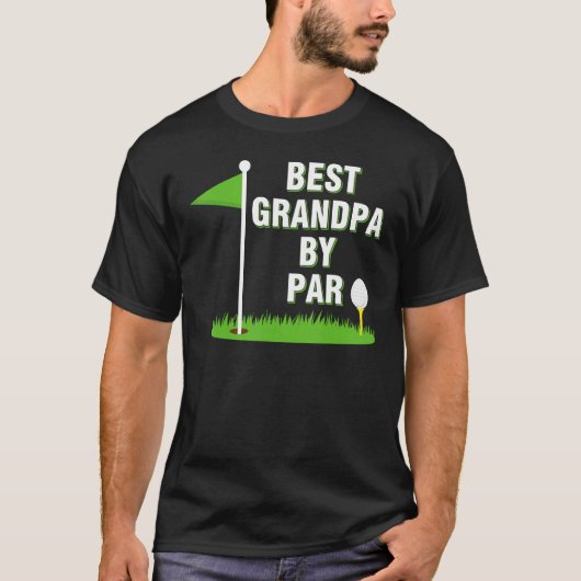 Mens Best Grandpa By Par  Golf Fathers Day Christm Tシャツ (正面)