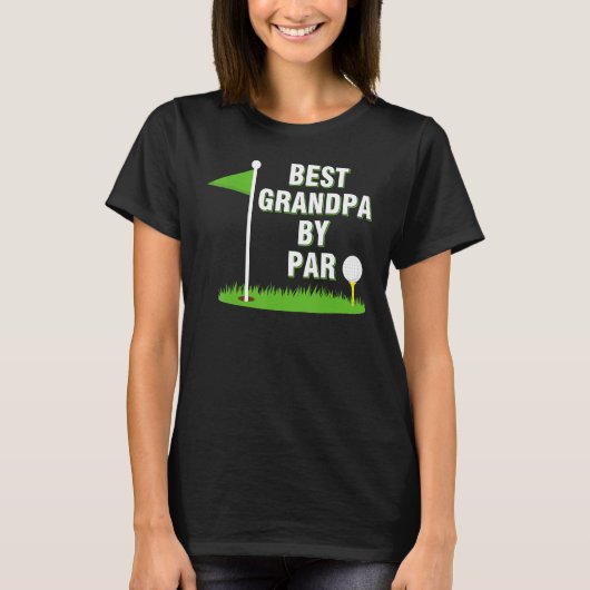 Mens Best Grandpa By Par  Golf Fathers Day Christm Tシャツ (正面)
