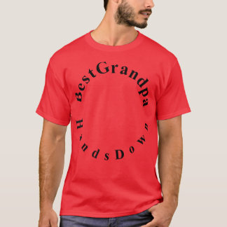 Mens Best Grandpa Hands Down Craft For Handprints Tシャツ
