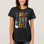 Mens Best Guitar Dad Ever Chords Best Dad Tabs Fat Tシャツ (正面)