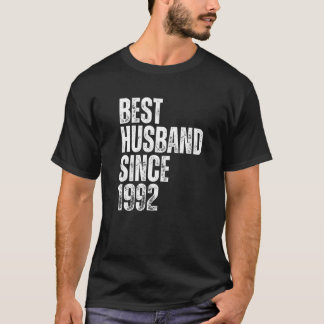 Mens Best Husband Since 1992 Vintage Wedding Anniv Tシャツ