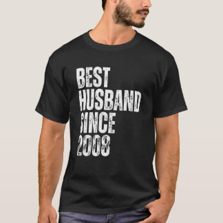 Mens Best Husband Since 2008 Vintage Wedding Anniv Tシャツ