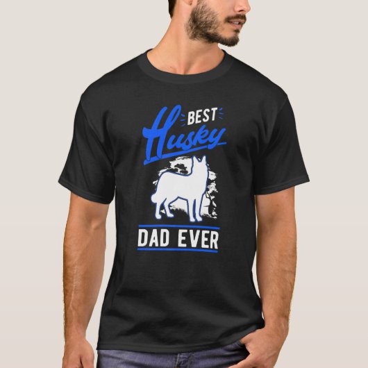 Mens Best Husky Dad Ever Husky Dad   Tシャツ (正面)