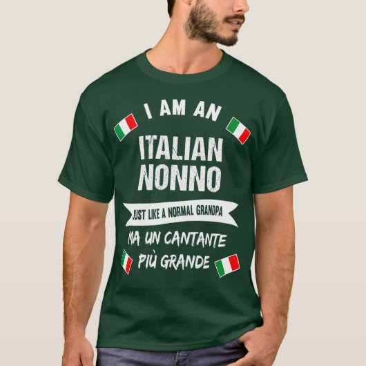 Mens Best Italian Nonno  Great Italian Grandpa Tシャツ (正面)