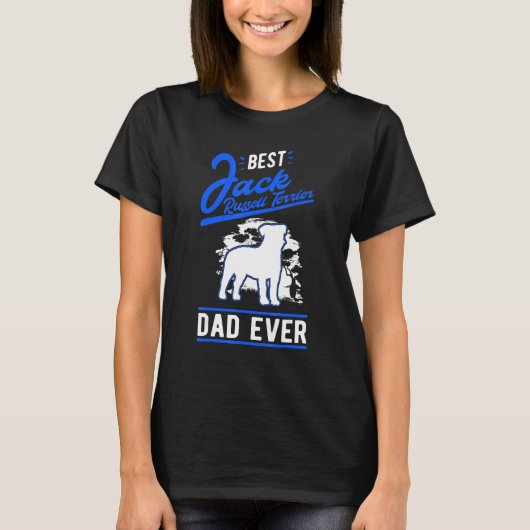 Mens Best Jack Russell Terrier Dad Ever Jack Russe Tシャツ (正面)