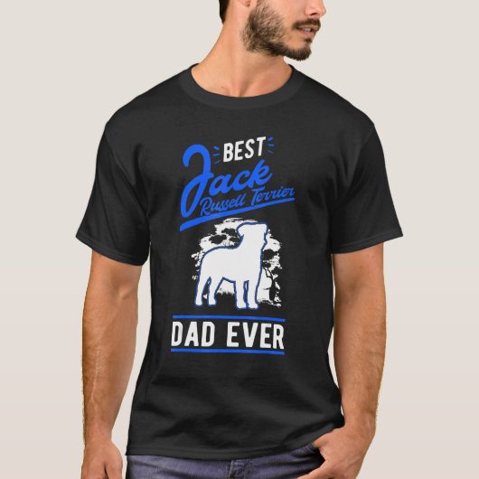 Mens Best Jack Russell Terrier Dad Ever Jack Russe Tシャツ (正面)
