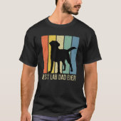 Mens Best Lab Dad Ever Black Labrador Retriever Vi Tシャツ (正面)