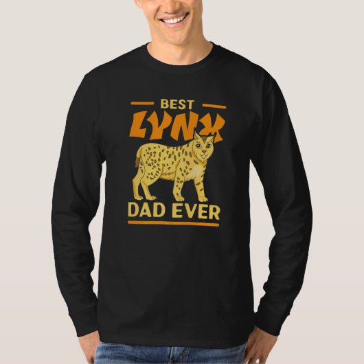 Mens Best Lynx Dad Ever Zookeeper Wildlife Animal Tシャツ (正面)